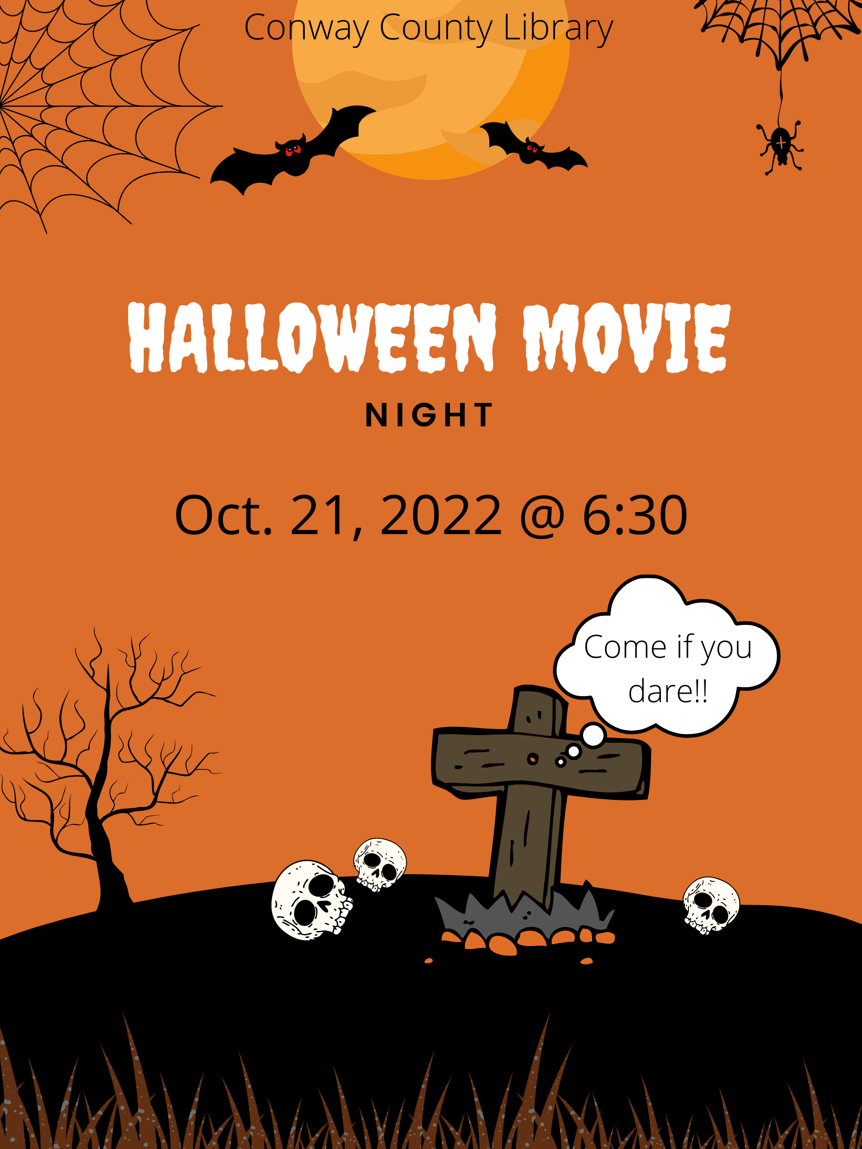 Halloween Movie Night Conway County Library